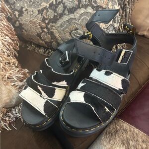 Dr. Martens Black and White Sandals